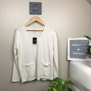 NWT Next Brand Off Whit Cream Sweater Size 12